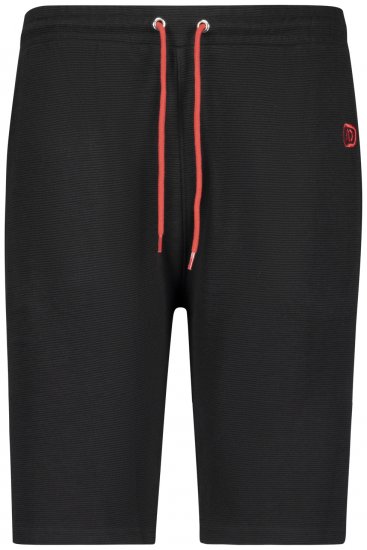 Adamo Marcel Ottoman Sweatshorts Black - Pantalons/shorts de survêtement - Survêtement/jogging grandes tailles