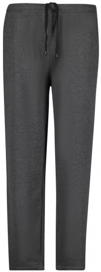 Adamo Athen Sweatpants with Open Hem Charcoal - Pantalons/shorts de survêtement - Survêtement/jogging grandes tailles