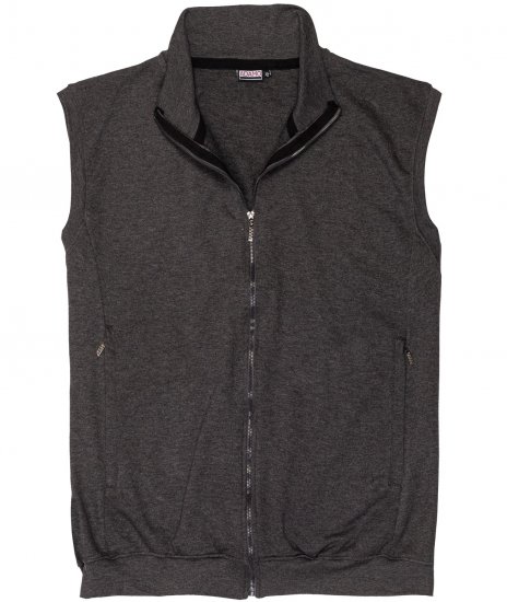 Adamo Athen Sweatvest Full Zipper Charcoal - Sweatshirts & hoodies - Sweatshirts/Hoodies grande taille homme