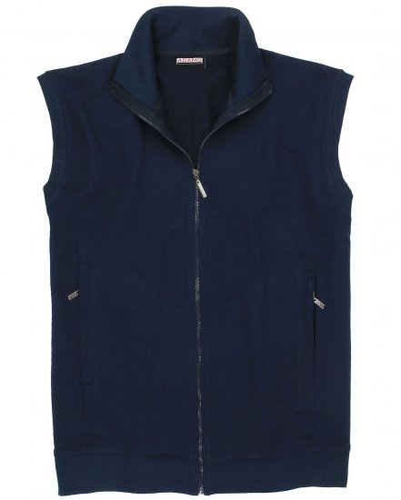 Adamo Athen Sweatvest Full Zipper Navy - Sweatshirts & hoodies - Sweatshirts/Hoodies grande taille homme