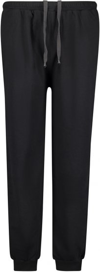 Adamo Athen Sweatpants with Cuffs Black - Pantalons/shorts de survêtement - Survêtement/jogging grandes tailles
