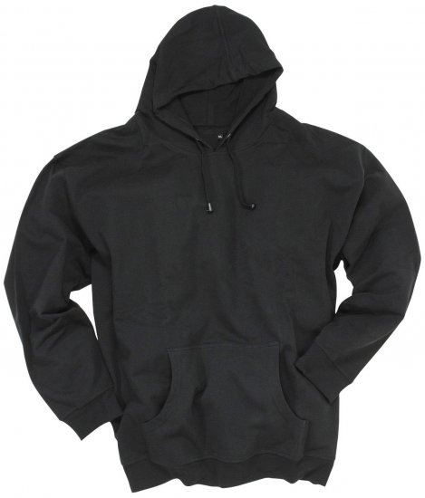 Adamo Athen Hoodie without Zipper Black - Sweatshirts & hoodies - Sweatshirts/Hoodies grande taille homme