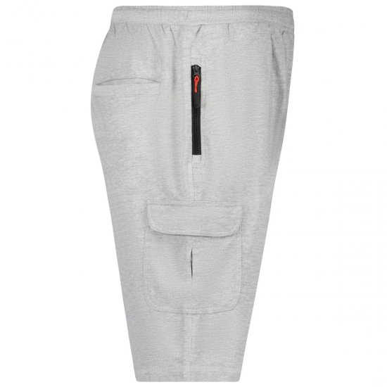 Adamo 159308 Short cargo Gris chiné - Pantalons/shorts de survêtement - Survêtement/jogging grandes tailles