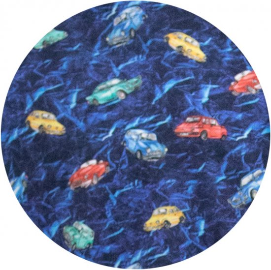 D555 Hartlepool Short Sleeve Vintage Car AOP Stretch Shirt Blue - Chemises - Chemises Grandes Tailles Hommes