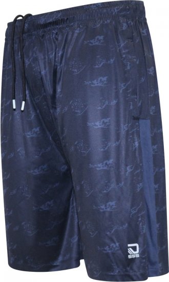 D555 Woking Dry Wear Fully Elasticated Polyester Shorts Navy - Sport & outdoor - Vêtements de sport grande taille 