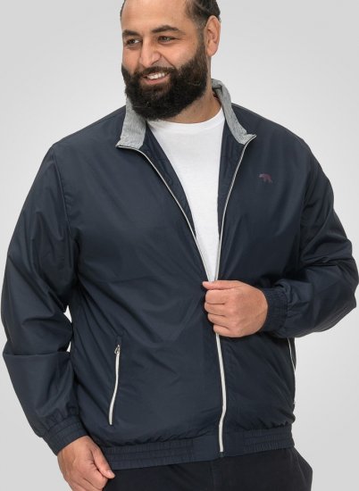 D555 Ealing Lightweight Zip Through Jacket With Zip Pockets Navy - Vestes - Vestes Homme Grandes Tailles