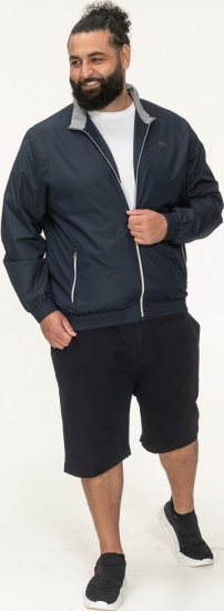 D555 Ealing Lightweight Zip Through Jacket With Zip Pockets Navy - Vestes - Vestes Homme Grandes Tailles