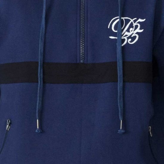 D555 Sergio Half Zip Hoodie Navy - Sweatshirts & hoodies - Sweatshirts/Hoodies grande taille homme