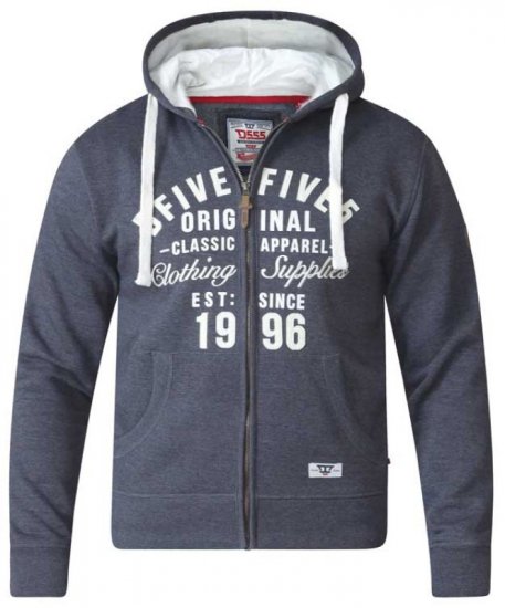 D555 Vadal Full Zip Hoodie Charcoal - Sweatshirts & hoodies - Sweatshirts/Hoodies grande taille homme
