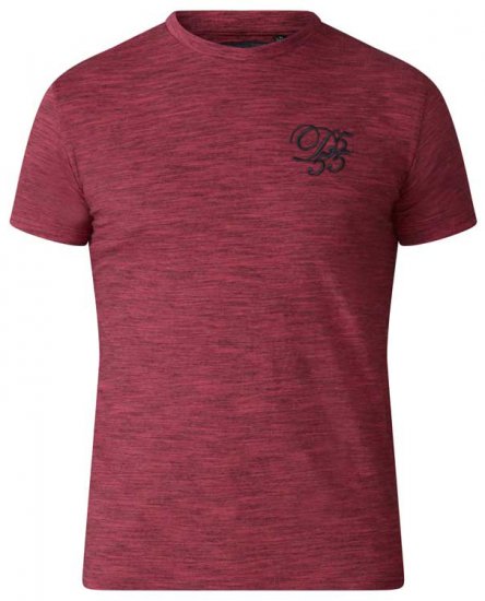 D555 Chalmer Couture Space Dye T-shirt Red - T-shirts - T-shirts Homme Grande Taille