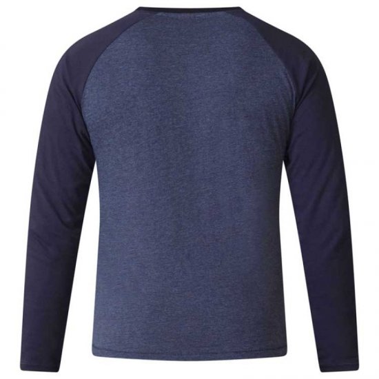 D555 Neill Long Sleeve T-shirt Navy - T-shirts - T-shirts Homme Grande Taille