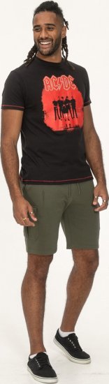 D555 Uxbridge Official AC/DC Band Printed Crew Neck T-Shirt Washed Black TALL SIZES - T-shirts - T-shirts Homme Grande Taille