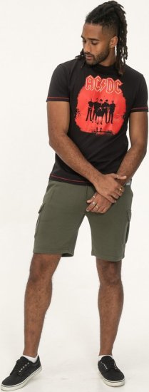 D555 Uxbridge Official AC/DC Band Printed Crew Neck T-Shirt Washed Black TALL SIZES - T-shirts - T-shirts Homme Grande Taille