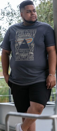 D555 HANLEY Official Pink Floyd Crew Neck T-Shirt Dark Grey TALL SIZES - VÊTEMENTS HOMME MT-6XLT - Vêtements Tall Homme