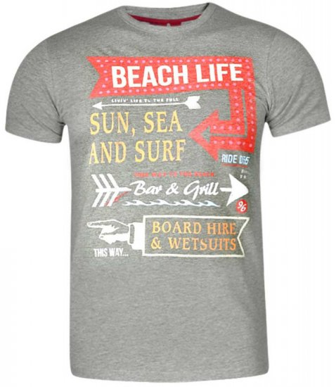 D555 Kennedy T-shirt Khaki Marl - T-shirts - T-shirts Homme Grande Taille