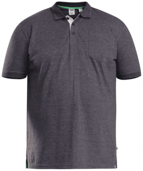 D555 Grant Polo Shirt Charcoal - Polos - Polos homme grande taille