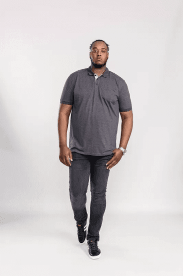 D555 Grant Polo Shirt Charcoal - Polos - Polos homme grande taille
