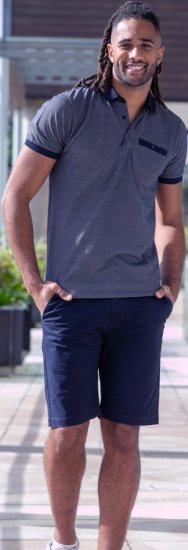 D555 Newcastle Polo Shirt Grey - Polos - Polos homme grande taille