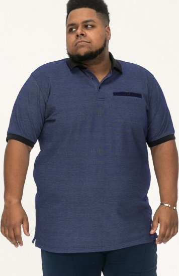 D555 Newcastle Polo Shirt Grey - Polos - Polos homme grande taille