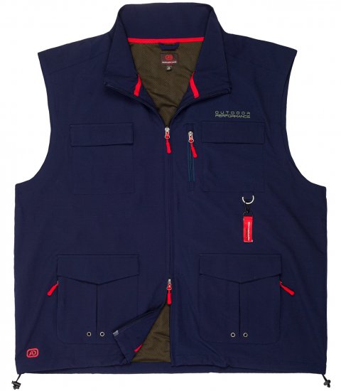 Adamo Tommy Outdoor Vest Navy - Sport & outdoor - Vêtements de sport grande taille 