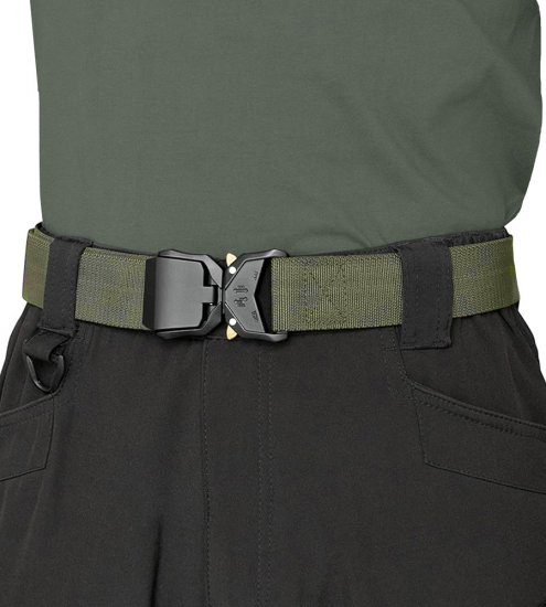 D555 Dale Tactical Stretch Webbing Belt with Heavy Duty Quick Release Buckle Khaki - Ceintures - Ceintures grandes tailles pour hommes
