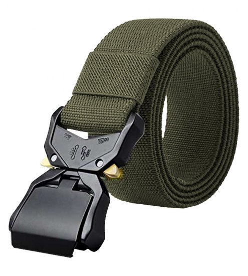 D555 Dale Tactical Stretch Webbing Belt with Heavy Duty Quick Release Buckle Khaki - Ceintures - Ceintures grandes tailles pour hommes