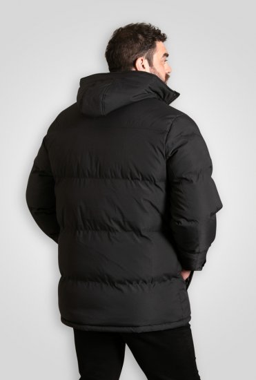 D555 Wolverhampton Quilted Padded Jacket with Hood Black - Vestes - Vestes Homme Grandes Tailles