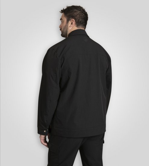 D555 Wimbledon Couture Stretch Jacket with Zipper Black - Vestes - Vestes Homme Grandes Tailles