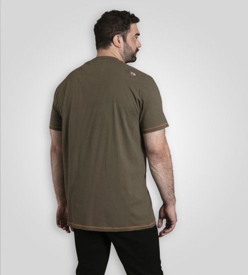 D555 Stockton Gorilla Playing Drums Crew Neck T-Shirt Khaki - T-shirts - T-shirts Homme Grande Taille