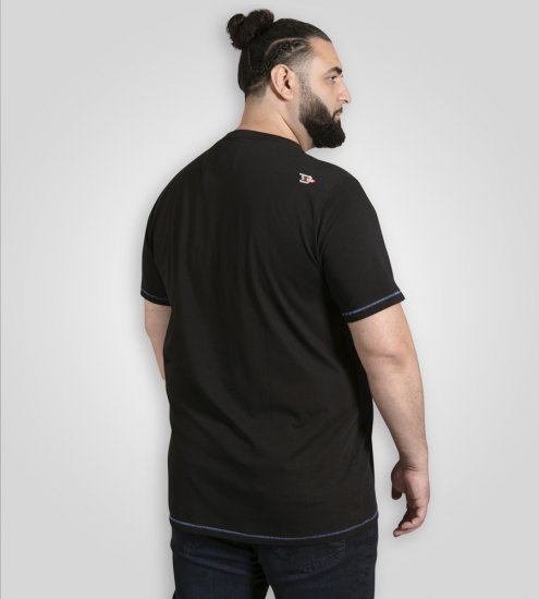 D555 Dewsbury Skeleton on Bike Crew Neck T-Shirt Black - T-shirts - T-shirts Homme Grande Taille