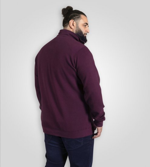 D555 Lancaster Sweat Matelassé Bordeaux - Sweatshirts & hoodies - Sweatshirts/Hoodies grande taille homme