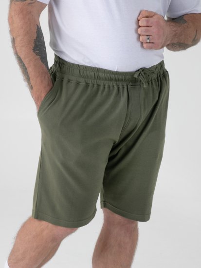 D555 Mitchell 1 Short Stretch avec Taille Élastique Khaki - Pantalons/shorts de survêtement - Survêtement/jogging grandes tailles