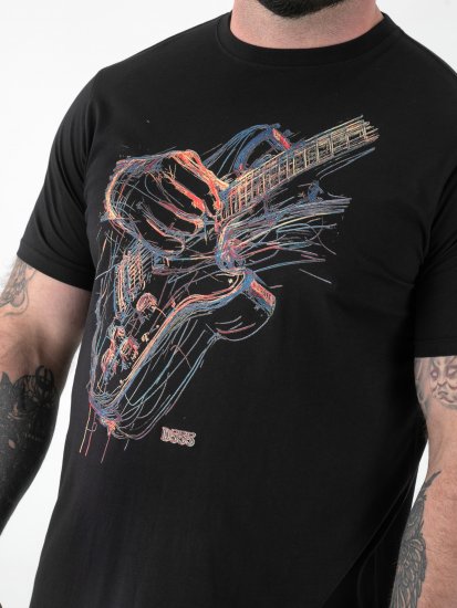 D555 Elliot T-shirt avec Imprimé Guitare Multicolore - T-shirts - T-shirts Homme Grande Taille