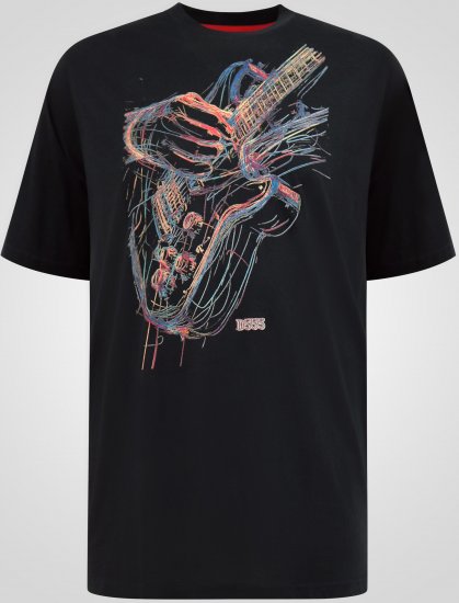 D555 Elliot T-shirt avec Imprimé Guitare Multicolore - T-shirts - T-shirts Homme Grande Taille