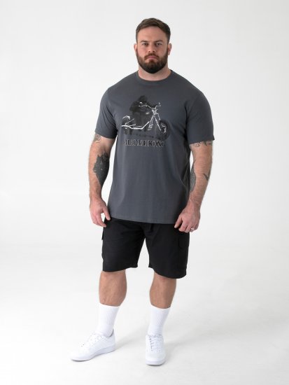 D555 Craig Gorilla Biker T-shirt Imprimé Gris Foncé - T-shirts - T-shirts Homme Grande Taille