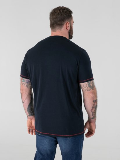 D555 Otto Official Pink Floyd 50th Anniversary T-shirt Imprimé Bleu Marine - T-shirts - T-shirts Homme Grande Taille