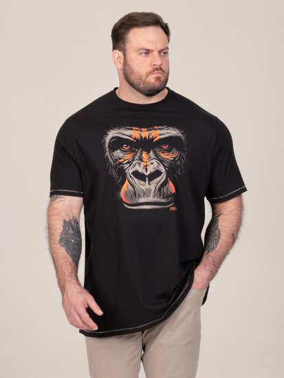 D555 Perkins T-shirt imprimé Noir - T-shirts - T-shirts Homme Grande Taille