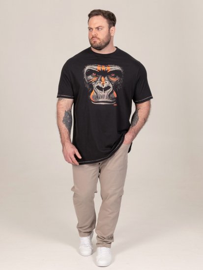 D555 Perkins T-shirt imprimé Noir - T-shirts - T-shirts Homme Grande Taille