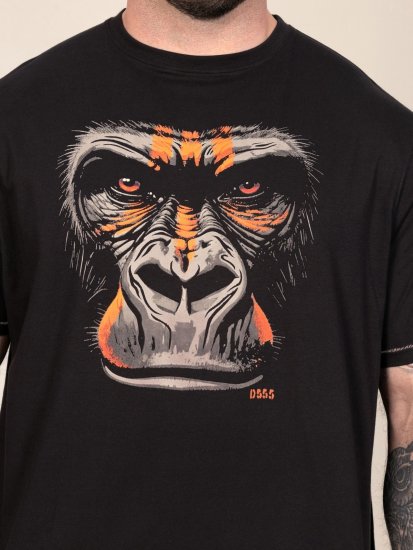 D555 Perkins T-shirt imprimé Noir - T-shirts - T-shirts Homme Grande Taille