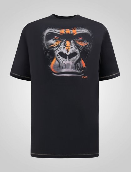 D555 Perkins T-shirt imprimé Noir - T-shirts - T-shirts Homme Grande Taille