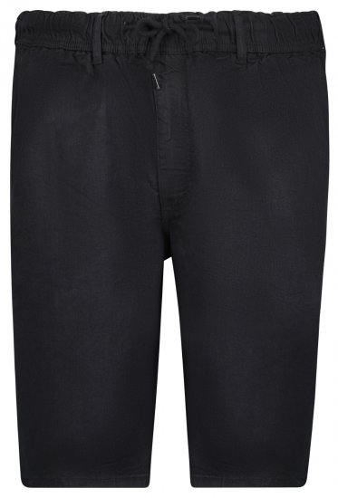 Adamo 199110 Short en jean à taille élastique Noir - Shorts - Shorts hommes grande taille