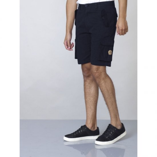 D555 Larry Cargo Shorts Navy - Shorts - Shorts hommes grande taille