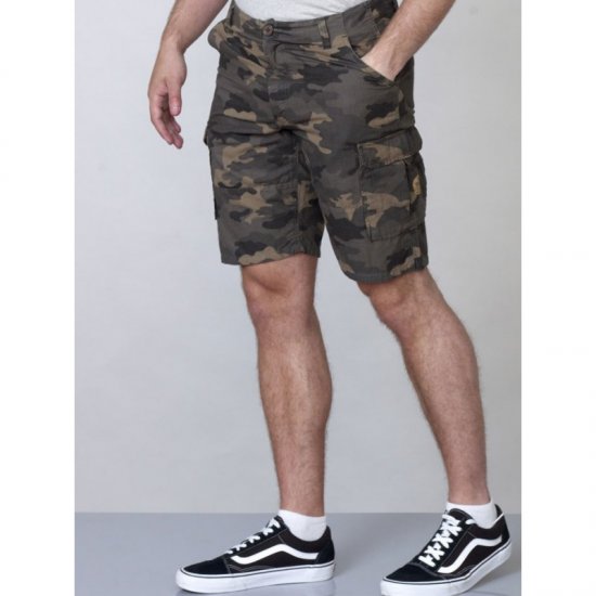 D555 Marty Camo Shorts Green - Shorts - Shorts hommes grande taille