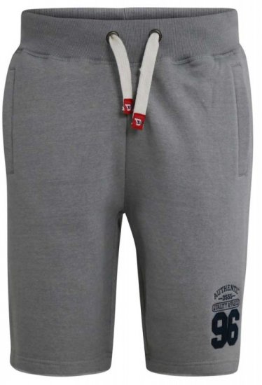 D555 Lindon Jersey Shorts Grey - Pantalons/shorts de survêtement - Survêtement/jogging grandes tailles