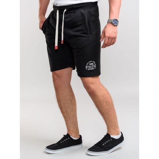 D555 Harvey Fleece Shorts Black - Pantalons/shorts de survêtement - Survêtement/jogging grandes tailles