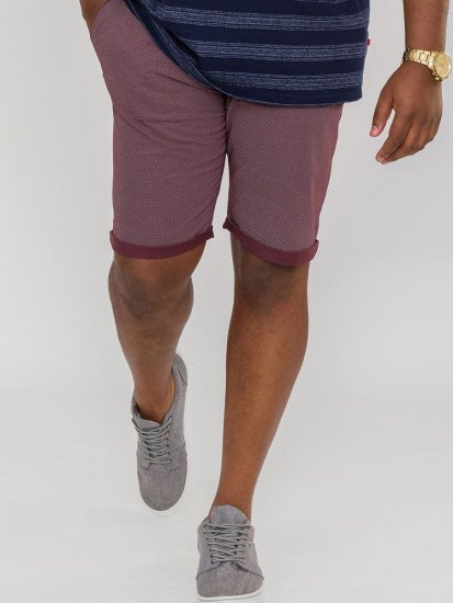 D555 Bandit Ao Micro Print Stretch Chino Shorts - Shorts - Shorts hommes grande taille