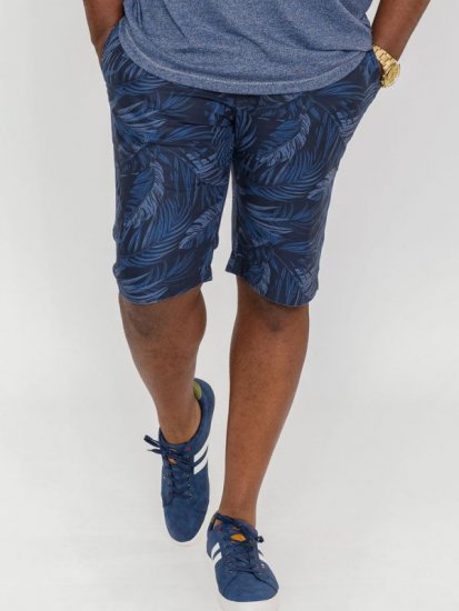 D555 Panther Hawaiian Leaf Ao Print Stretch Chino Shorts - Shorts - Shorts hommes grande taille