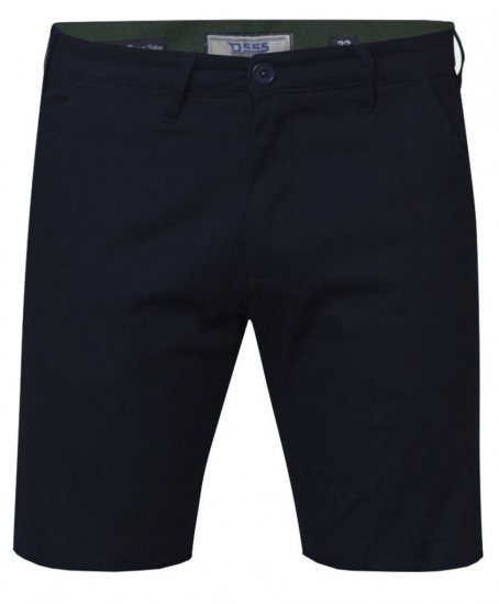 D555 Opala-1 Stretch Chino Shorts Navy - Shorts - Shorts hommes grande taille