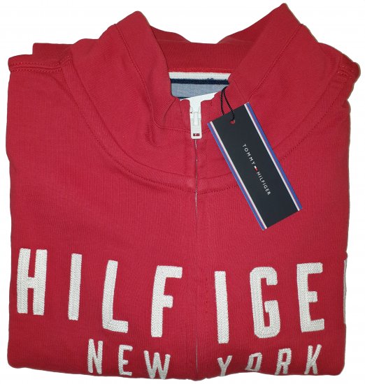 Tommy Hilfiger Kent Zip Thru Sweatshirt Red - Les offres folles d’avril de Motley - 