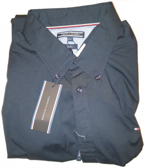 Tommy Hilfiger Stretch Poplin Shirt Black - Les offres folles d’avril de Motley - 